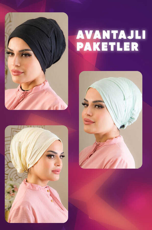 Aişe Tesettür - 3'lü İç Bone Set Seri 2