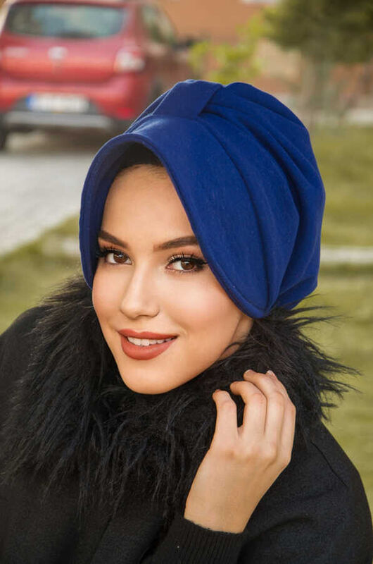 Açık Lacivert Kaşe Şapka Bone