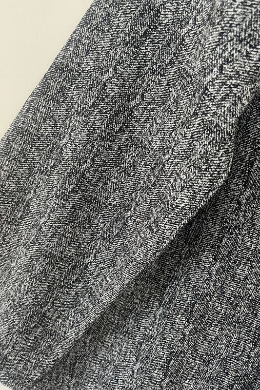 Antrasit Kırçıllı Önü Bağlamalı Kimono Tunik / Likralı Ütü İstemez Kumaş
