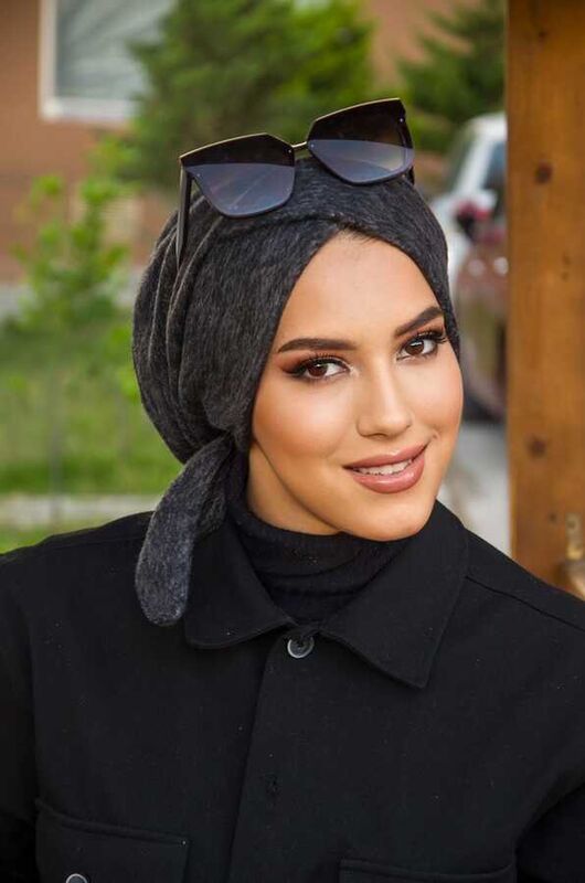 Antrasit Kışlık Çapraz Bone