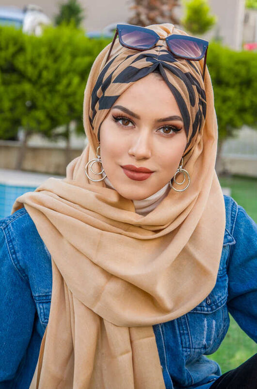 Başak Sarı Feminen Desenli Hazır Şal