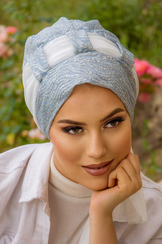 Bebe Mavi Simli Abiye Bone - Thumbnail