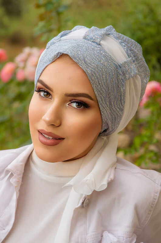 Bebe Mavi Simli Abiye Bone