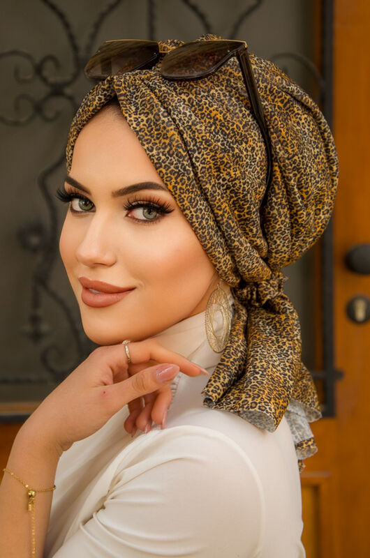 Bej Leopar Tokalı Bone
