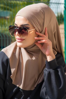 Aişe Tesettür - Bej Oversize Hijab