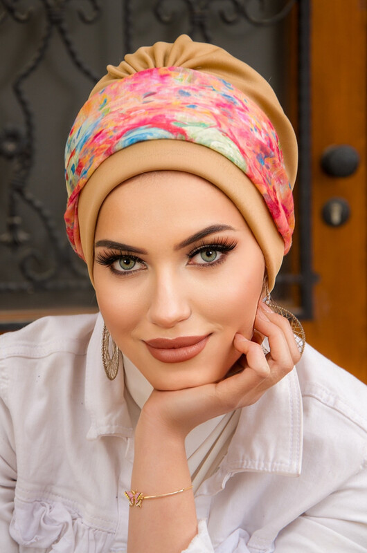  - Bej Rengi Batik Desen Bantlı Bone