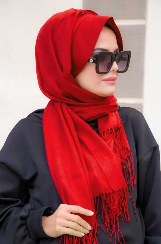 Bordo Şapkalı Şal