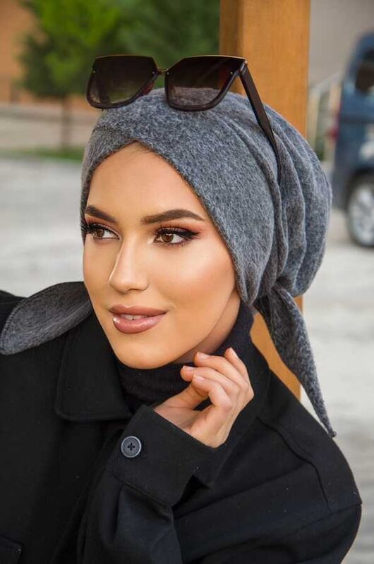 Füme Kışlık Çapraz Bone