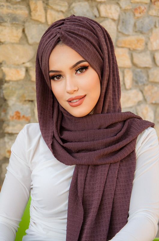  - Gülkurusu Kelebek Model Büzgülü Bone Şal