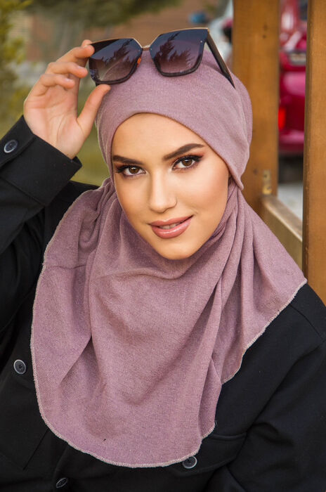 Gülkurusu Triko Kışlık Oversize Hijab