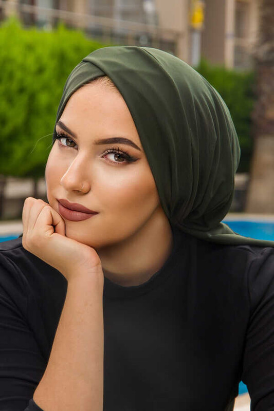 Haki Çapraz Deniz - Havuz Deniz Bonesi - Thumbnail