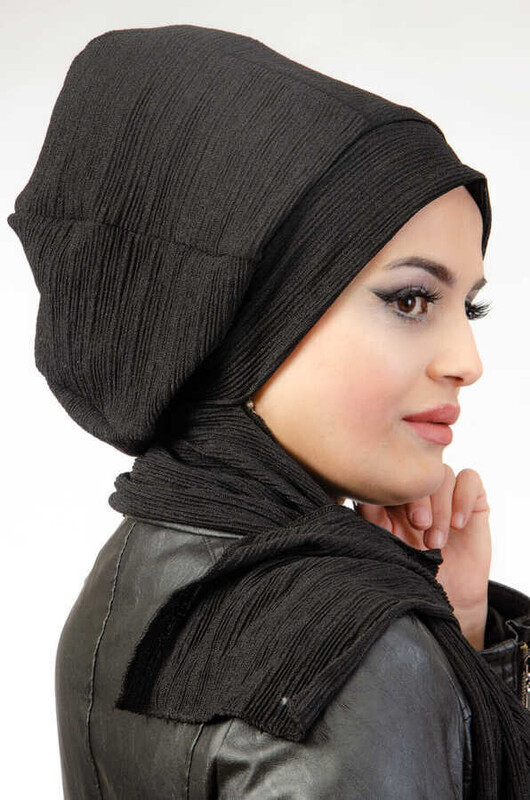 Aişe Tesettür - Siyah Tesettür Bere - 30203