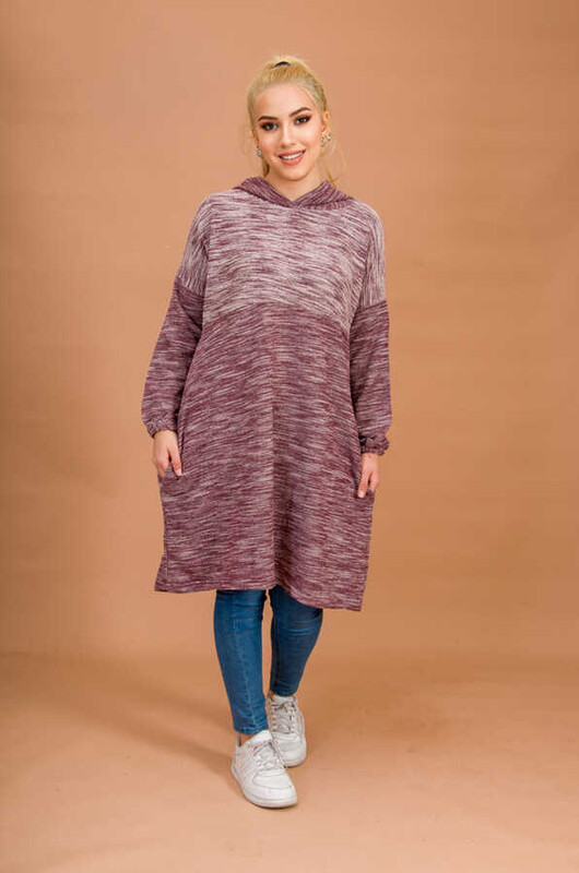 Aişe Tesettür - Bordo Spor sweat - 10200