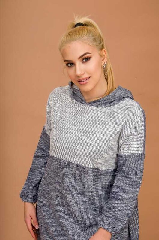 Gri Mavi Spor sweat - 10200