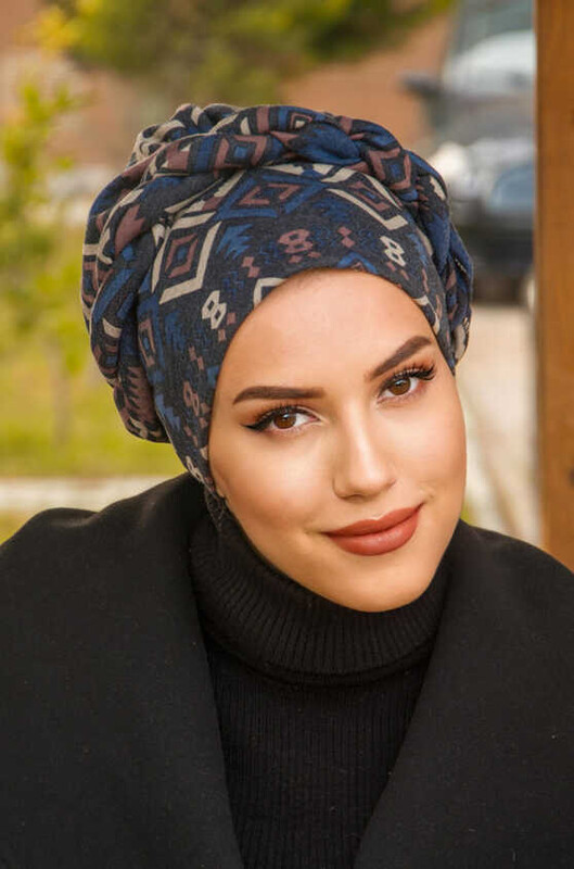 Aişe Tesettür - Lacivert Vizon Burgulu Bone (1)