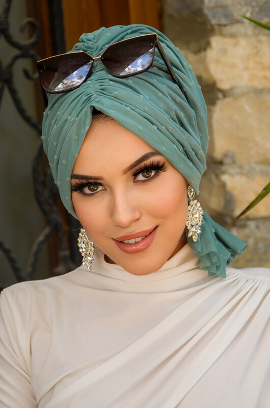  - Mint Ponpon Tokalı Bone