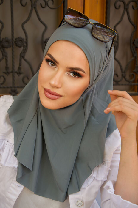Nefti Yeşil Oversize Hijab