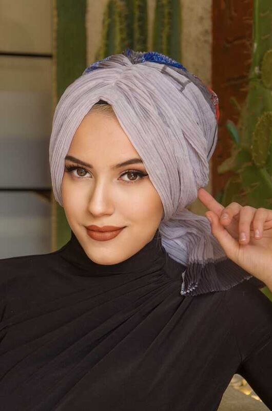 OUTLET- Gri Piliseli Tokalı Bone