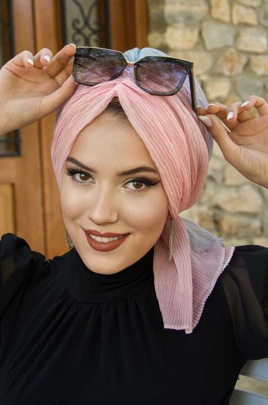 Aişe Tesettür - OUTLET - Pudra Soft Piliseli Tokalı Bone