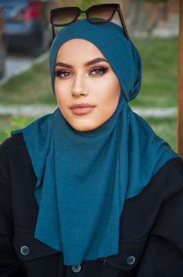 Petrol Oversize Hijab - Thumbnail