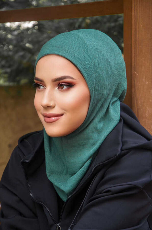 Aişe Tesettür - Petrol Yeşili Relax Bone (1)