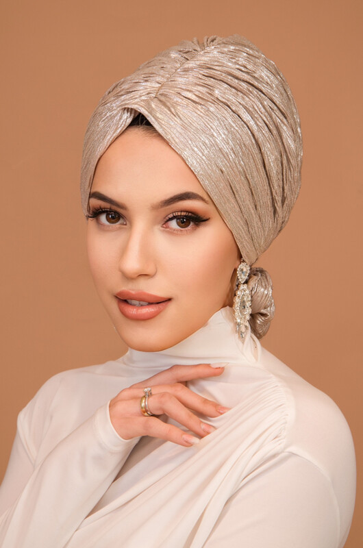 Rose Gold Piliseli Abiye Tokalı Bone - Thumbnail