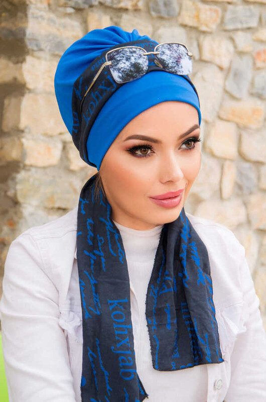 Saks Biritsiz Fularlı Bone - Thumbnail