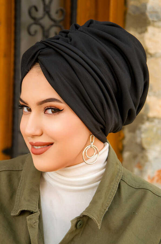  - Siyah Burgu Model Dolgulu Bone (Küçük Boy) (1)