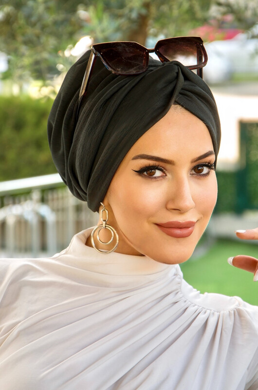  - Siyah Haki Hazır Burgulu Düğüm Bone