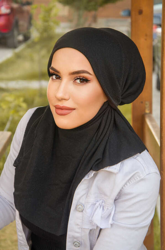 Aişe Tesettür - Siyah Oversize Hijab
