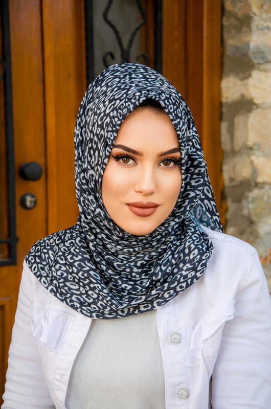  - Siyah beyaz Desen Double Şal (1)