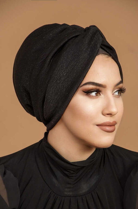 Siyah Simli Burgu Model Dolgulu Bone
