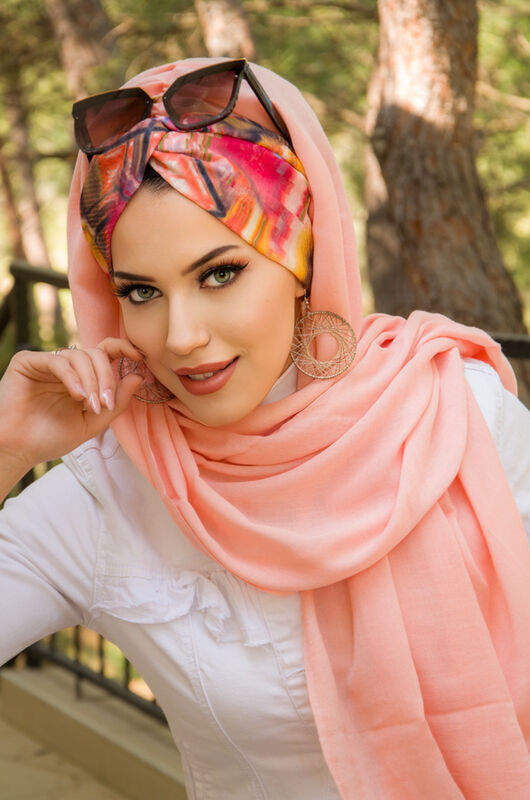 Somon Batik Desen Burgu Hazır Şal