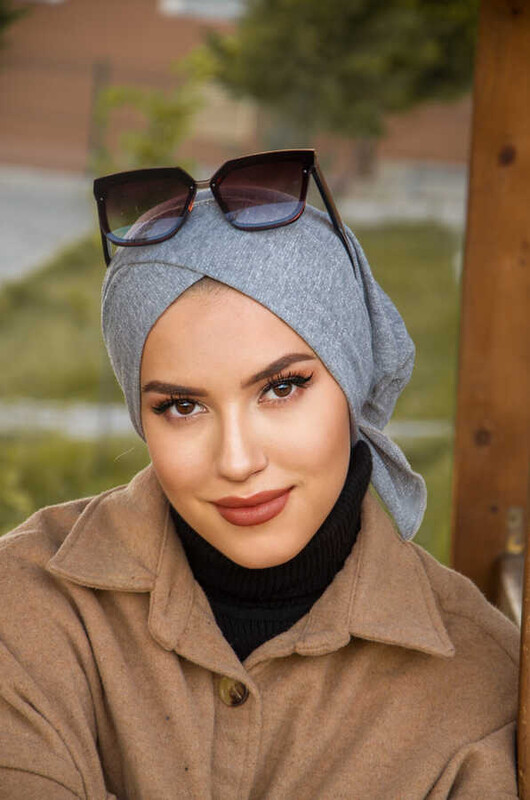  - Spor Gri Simli Çapraz Bone (1)
