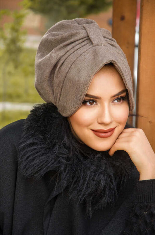 Taş Rengi Kaşe Şapka Bone