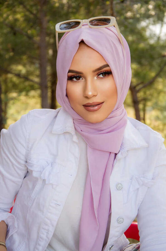 Uçuk Lila Hazır Eşarp