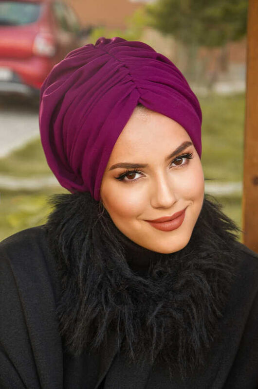 Vişne Hazır Büzgülü Bone