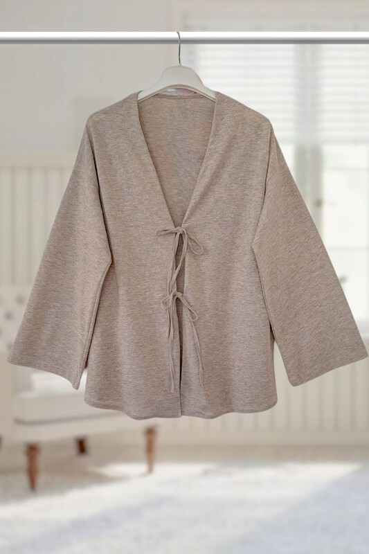  - Vizon Melanj Önü Bağlamalı Kimono Tunik